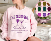 Custom Glitter Embroidered Bachelorette Sweatshirt